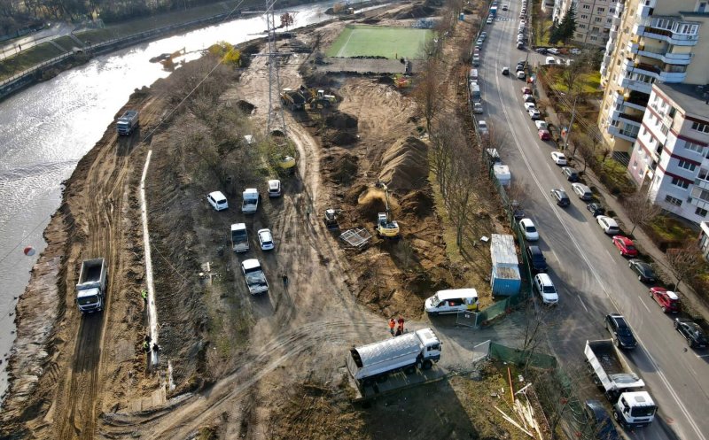 Stadiul lucrărilor la noul pod pietonal din Grigorescu