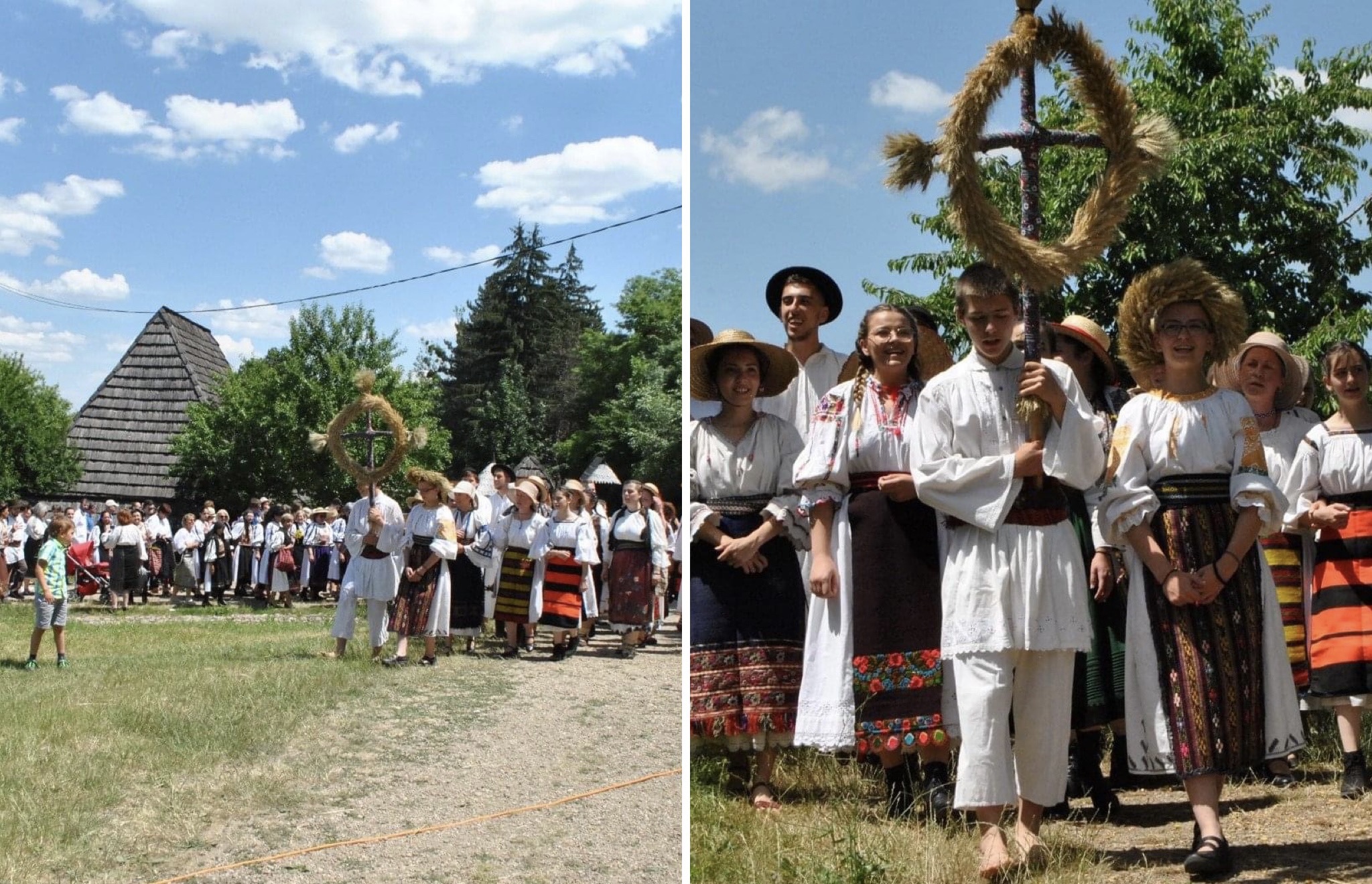 Tradițiile nu sunt uitate la Cluj. Obiceiul secerișului grâului reconstituit în Parcul Etnografic
