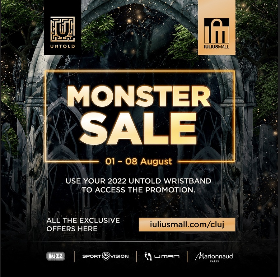 Mergi la UNTOLD? Iulius Mall Cluj dă start campaniei Monster Sale pentru festivalieri