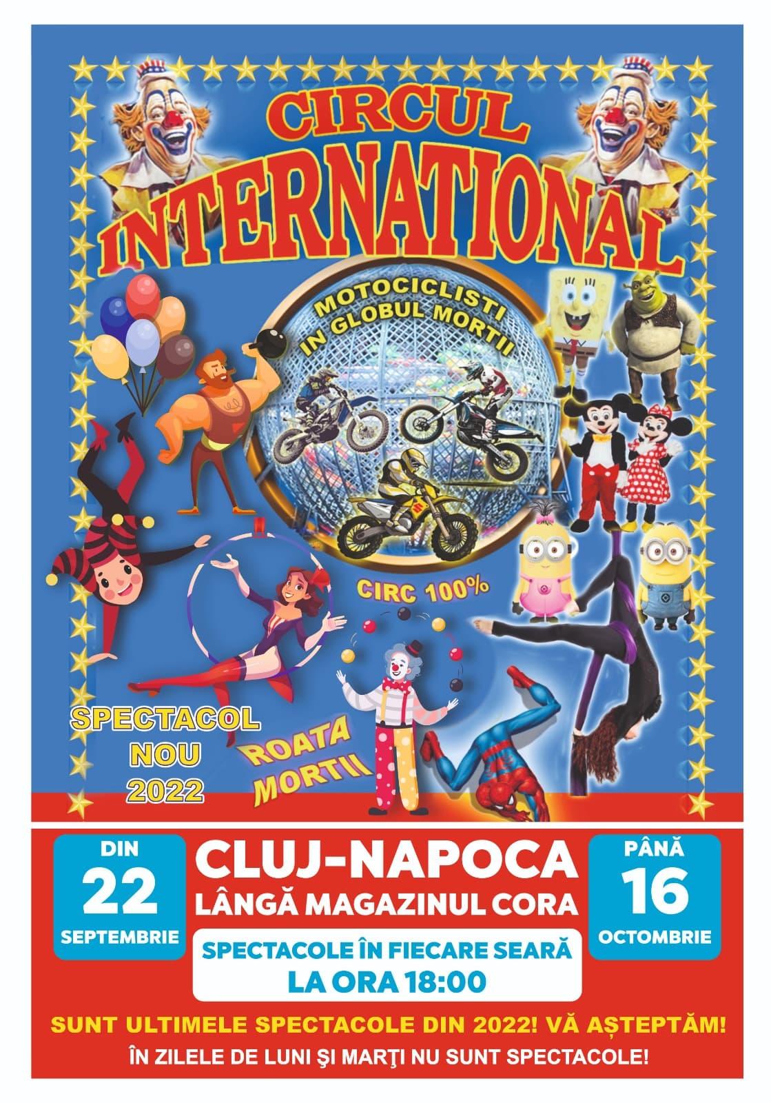 Circul Internațional, în premieră la Cluj-Napoca! Spectacole grandioase vor avea loc în perioada 22 septembrie – 16 octombrie