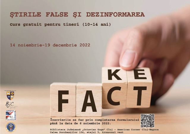 Un nou curs gratuit la bibliotecă – „Știrile false și dezinformarea”