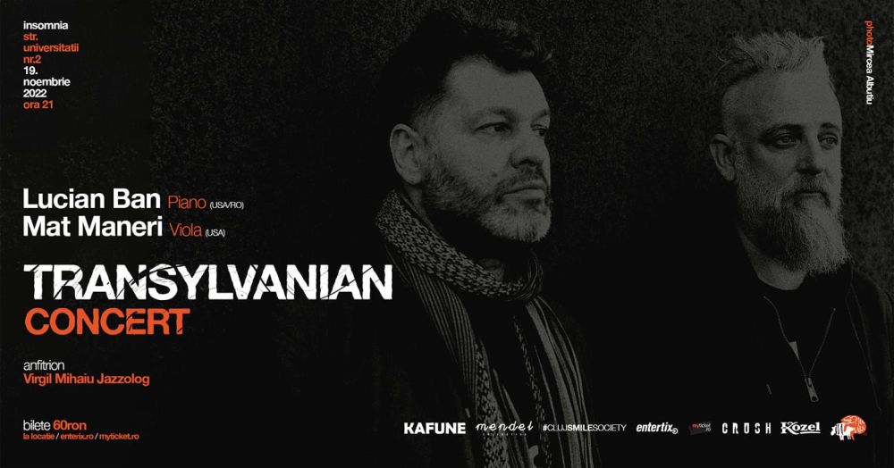 Transylvanian Concert. Artiști celebri din Statele Unite ale Americii vor susține un recital în Cluj