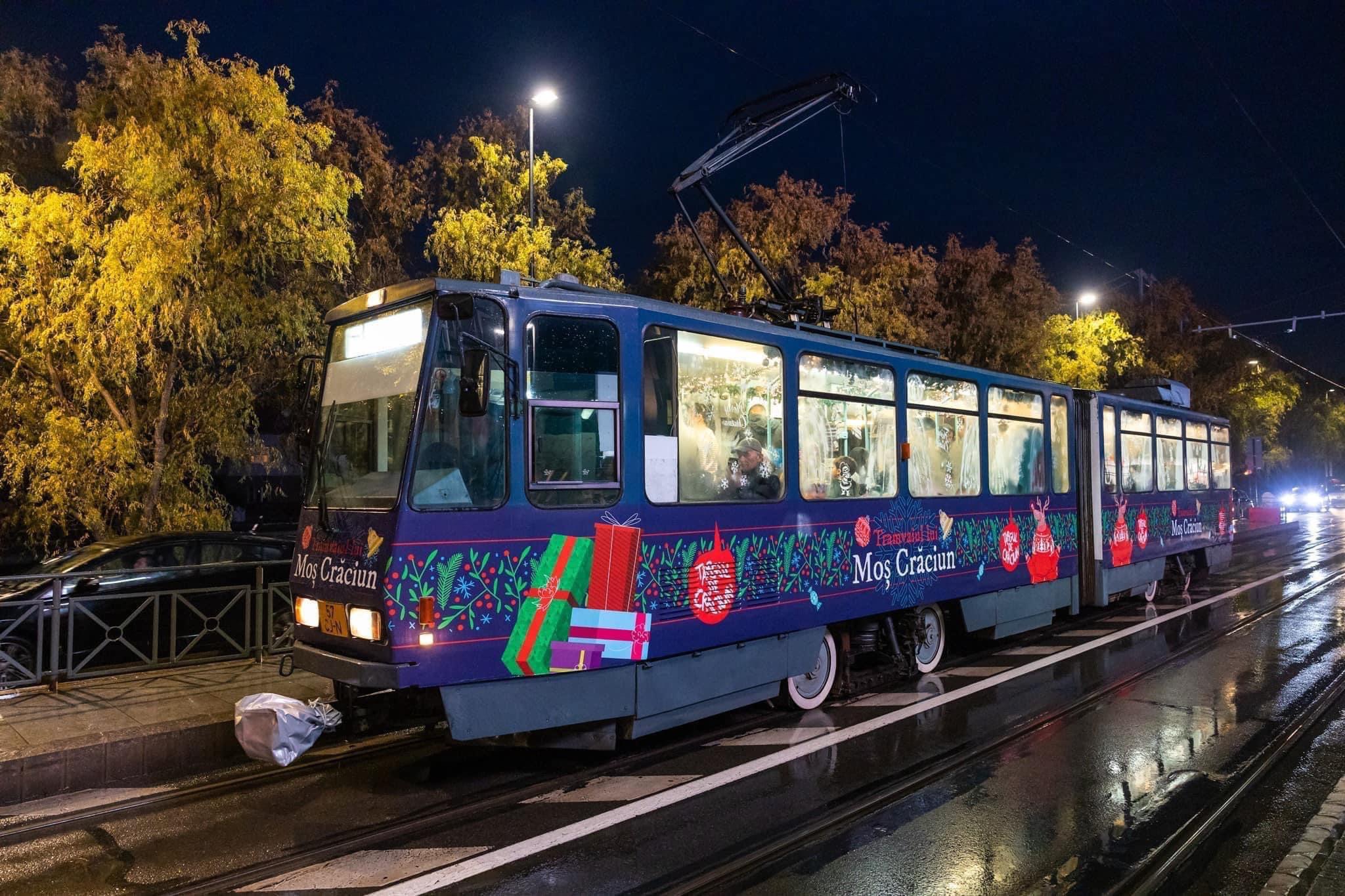 Tramvaiul lui Moș Crăciun va circula și anul acesta la Cluj pe ruta Gară-Bucium. Perioada și orele de circulație