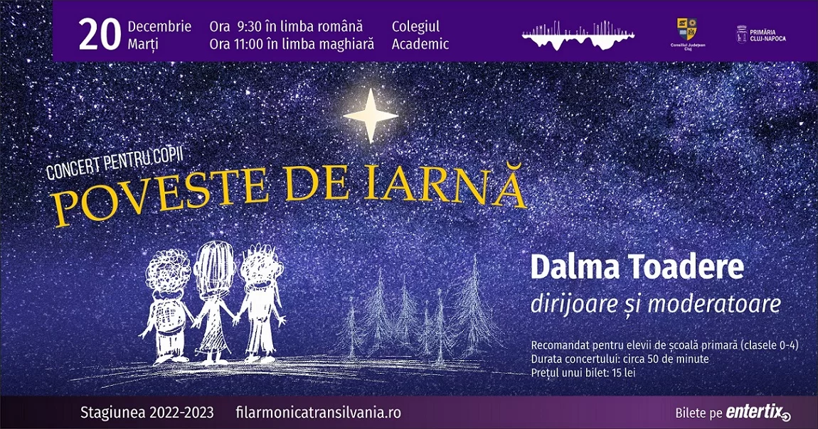 Poveste de iarnă  – concert pentru copii, în limba română