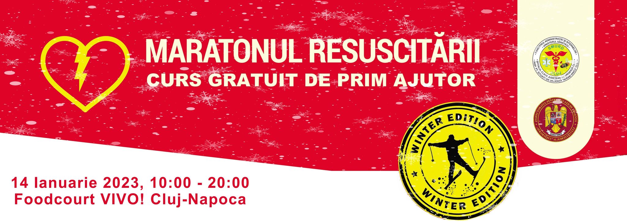 Maratonul Resuscitării la Cluj – Medicii SMURD te învață gratuit manevrele salvatoare de viață.