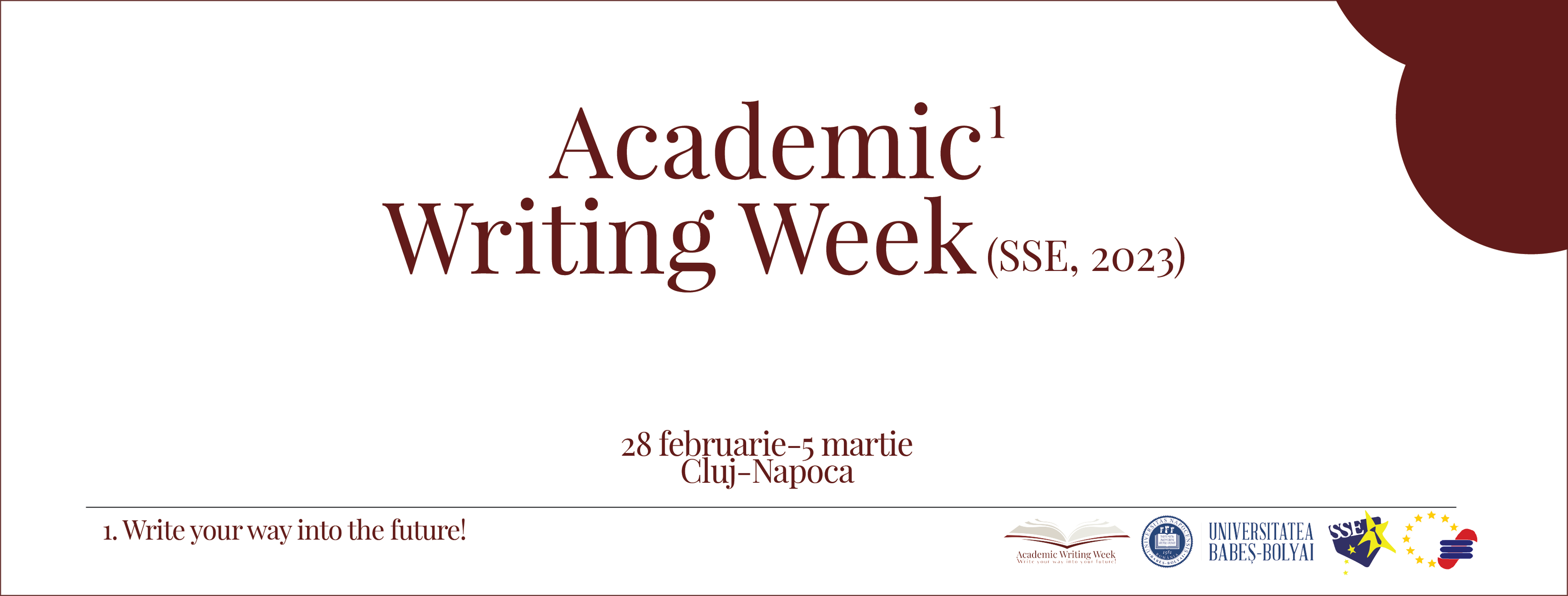 Academic Writing Week – scriere academică pentru studenții din Cluj.