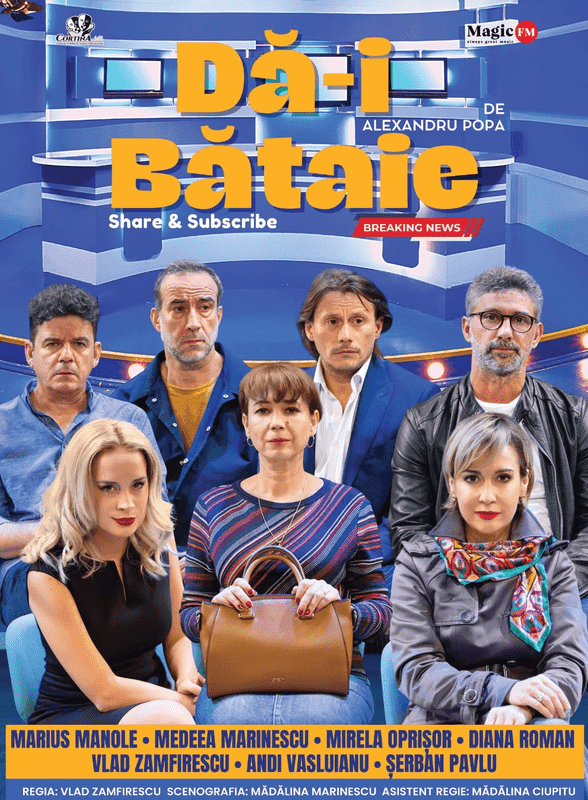 FOTO. Șapte actori celebri aduc la Cluj-Napoca piesa de teatru “Dă-i bătaie”. Vezi când are loc