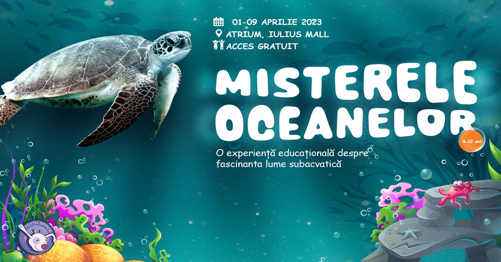 Lumea Oceanelor „se deschide” pentru cei mici – animale subacvatice, imagini din adâncul mărilor, dar și sesiuni educative, la Iulius Mall Cluj.