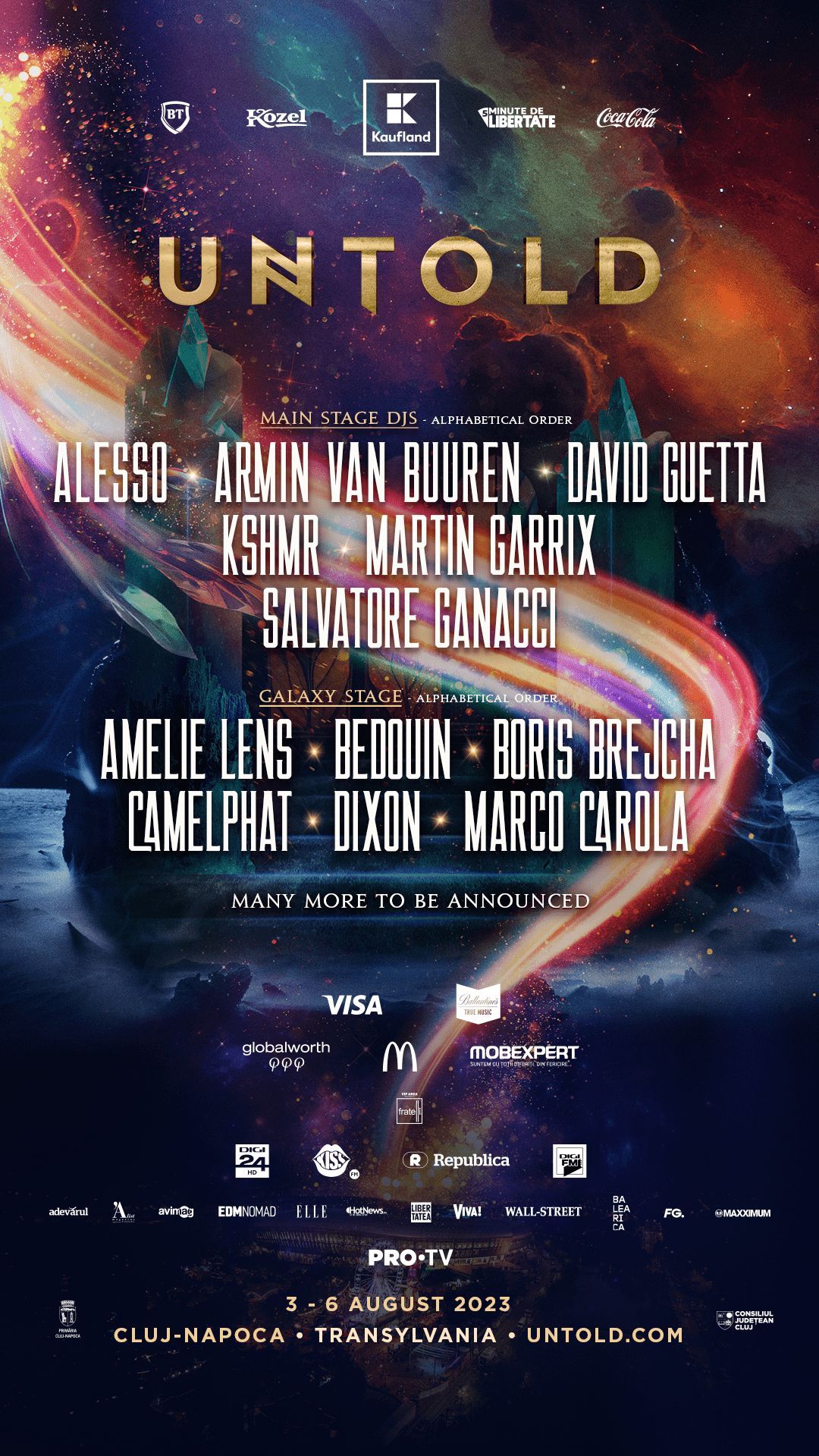 Martin Garrix, DJ-ul nr. 1 al lumii, revine la Untold. David Guetta, Alesso Kshm, Salvatore Ganacci vin la festivalul din Cluj, alături de Armin van Buuren și Imagine Dragons