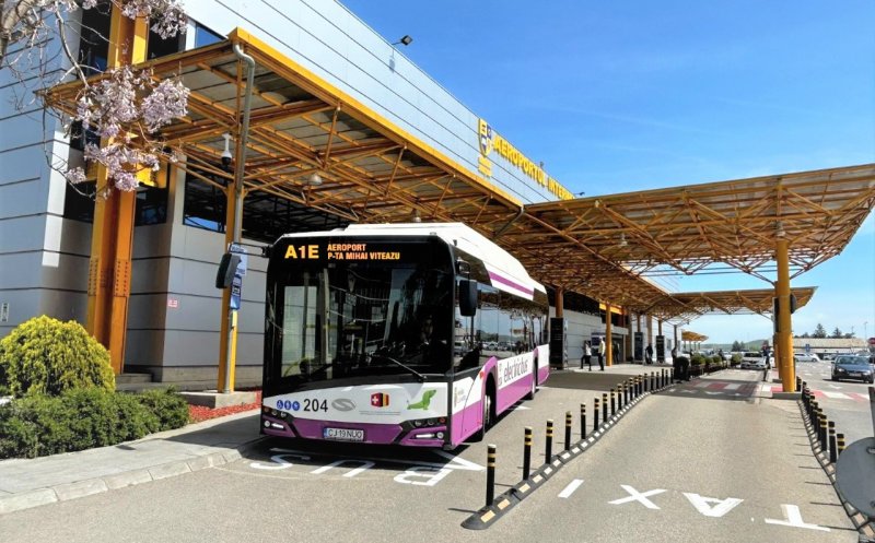 Traseul liniei de autobuz centru – aeroport Cluj-Napoca.