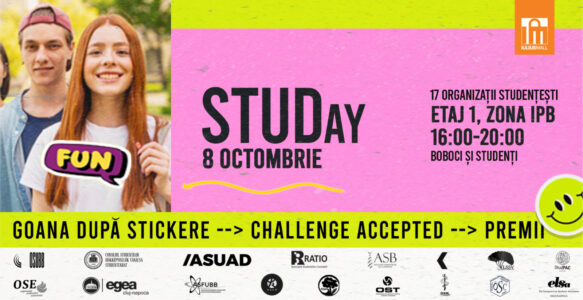 Fă cunoștință cu organizațiile studențești din Cluj-Napoca, distrează-te și câștigă premii la STUDay din Iulius Mall!