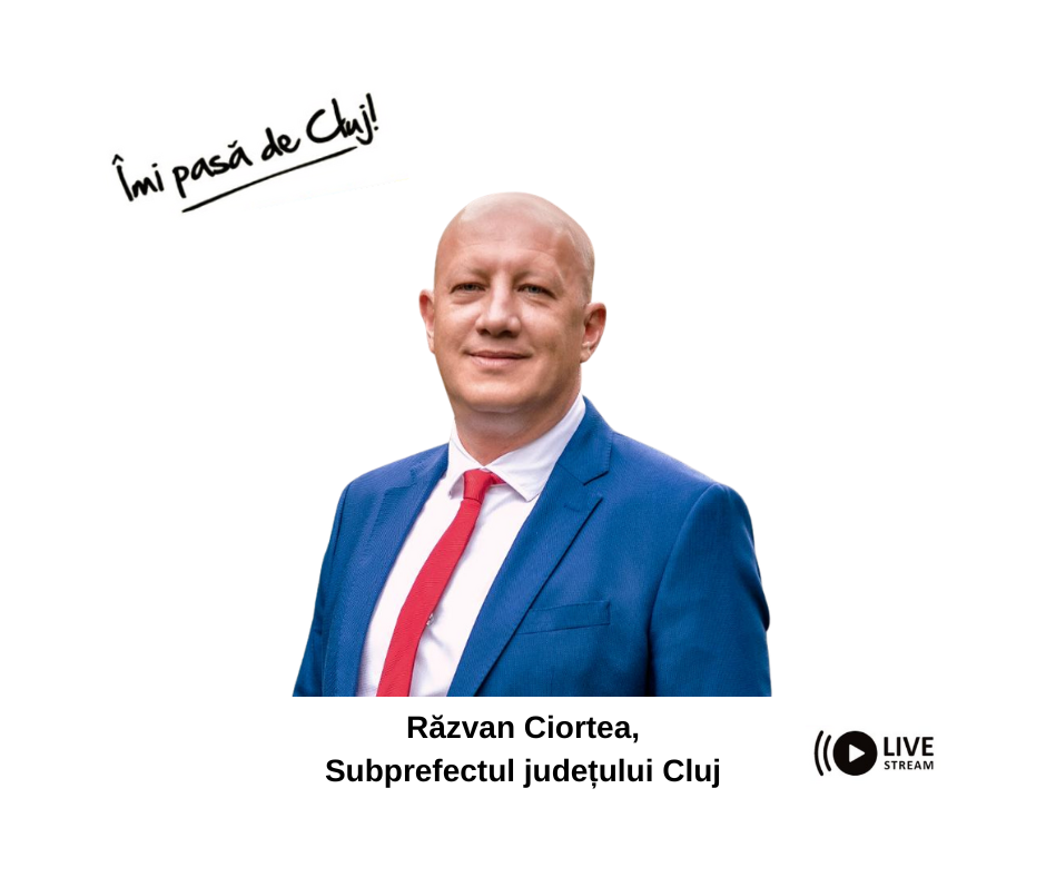 Subprefectul Răzvan Ciortea vine astăzi la Îmi pasă de Cluj! Live de la ora 19!
