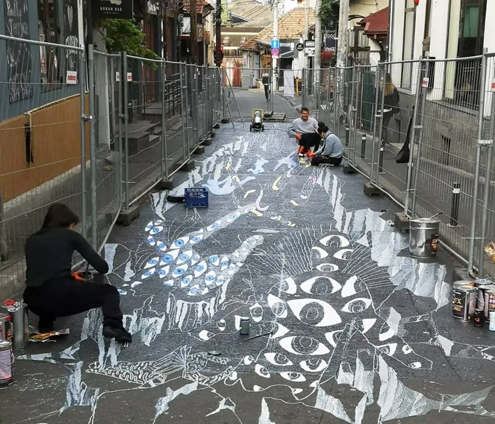 Pictura 3D de pe strada studenţilor din Cluj prinde contur