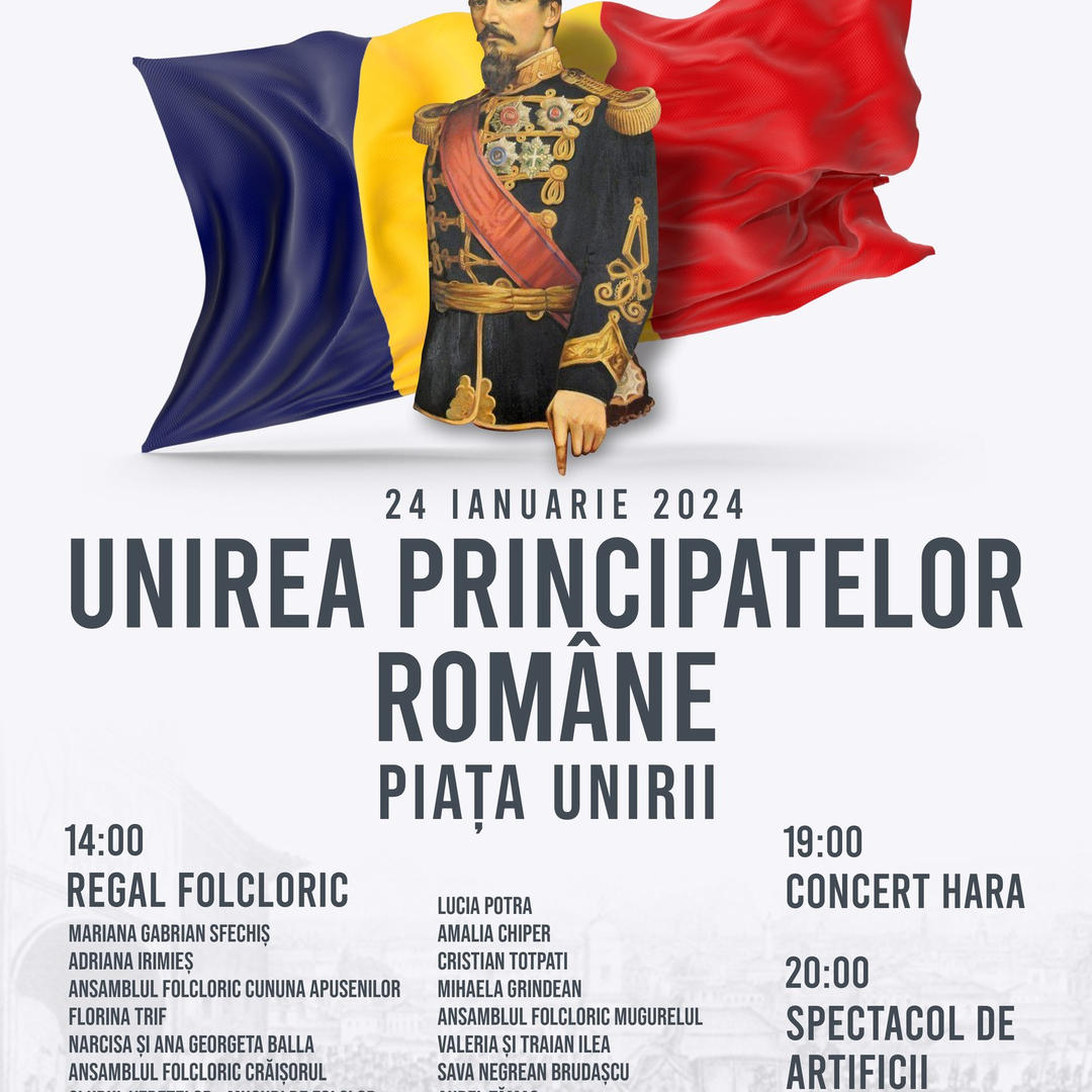 Clujul sărbătorește Ziua Unirii Principatelor Române! Programul zilei de 24 Ianuarie
