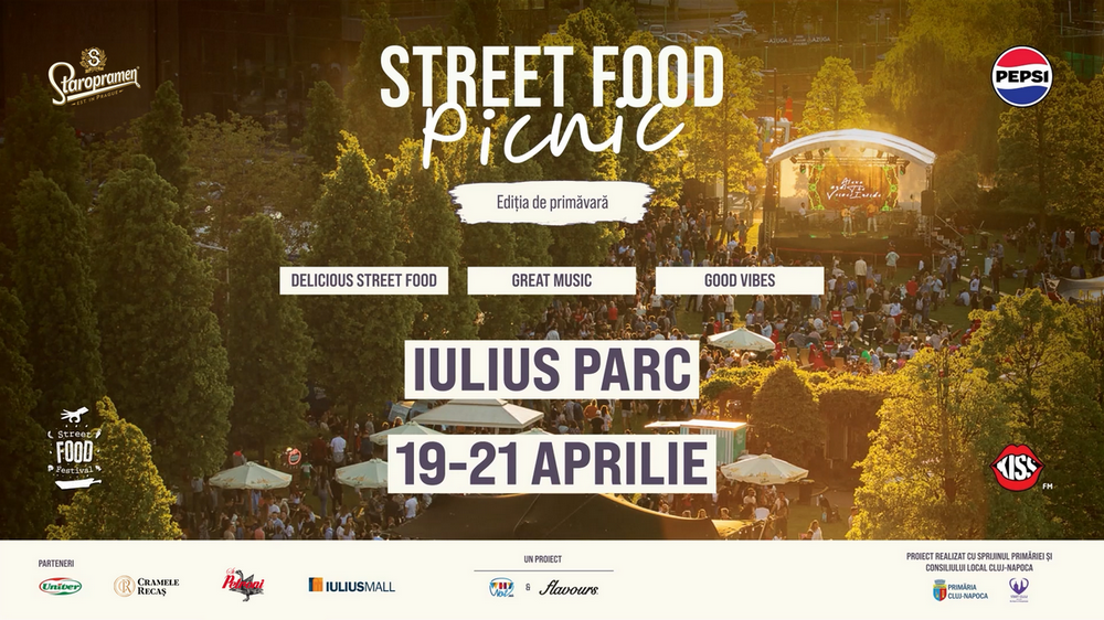 Street Food Festival revine în Iulius Parc din Cluj-Napoca cu prima ediție de Street Food Picnic!