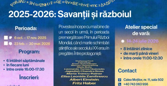 Muzeul Alexandru Duma deschide înscrierile pentru Atelierul de gândire critică: „Savanții și războiul”