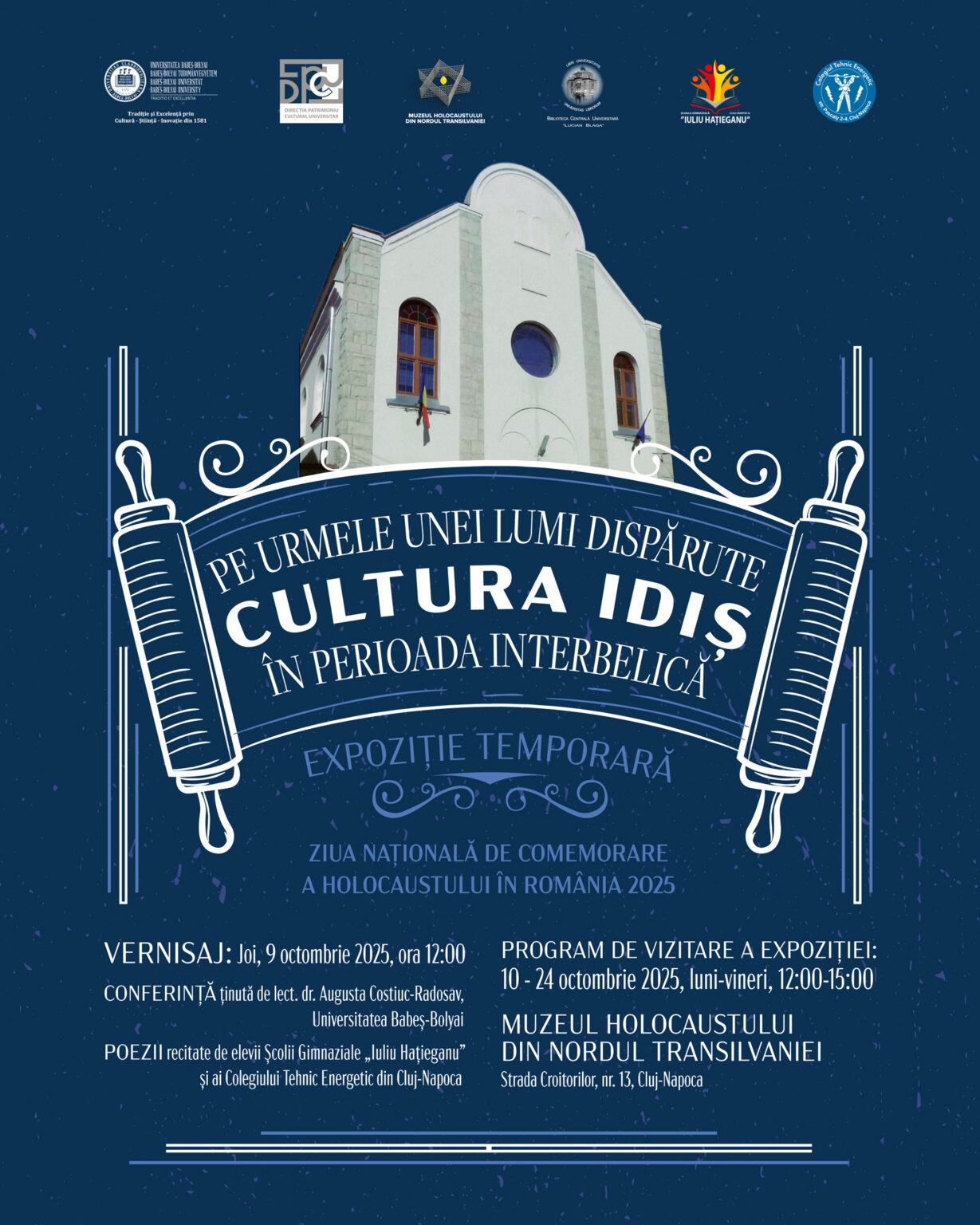 Ziua Națională de Comemorare a Victimelor Holocaustului este marcată la Universitatea Babeș-Bolyai (UBB) pe 9 octombrie 2025
