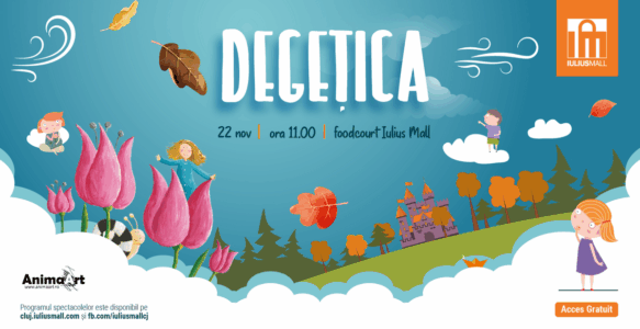 Marionetele aduc o nouă piesă de teatru pe scena din Iulius Mall Cluj, în această sâmbătă. Participarea este gratuită