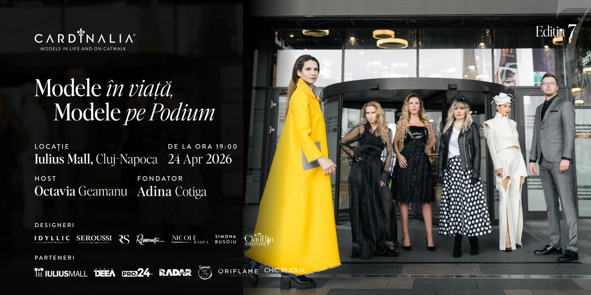 Cardinalia aduce la Iulius Mall Cluj un show inedit: 40 de medici, profesori, avocați și manageri vor urca pe catwalk
